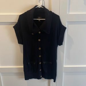 Alfani Long Sweater with 2 Pockets Button Up